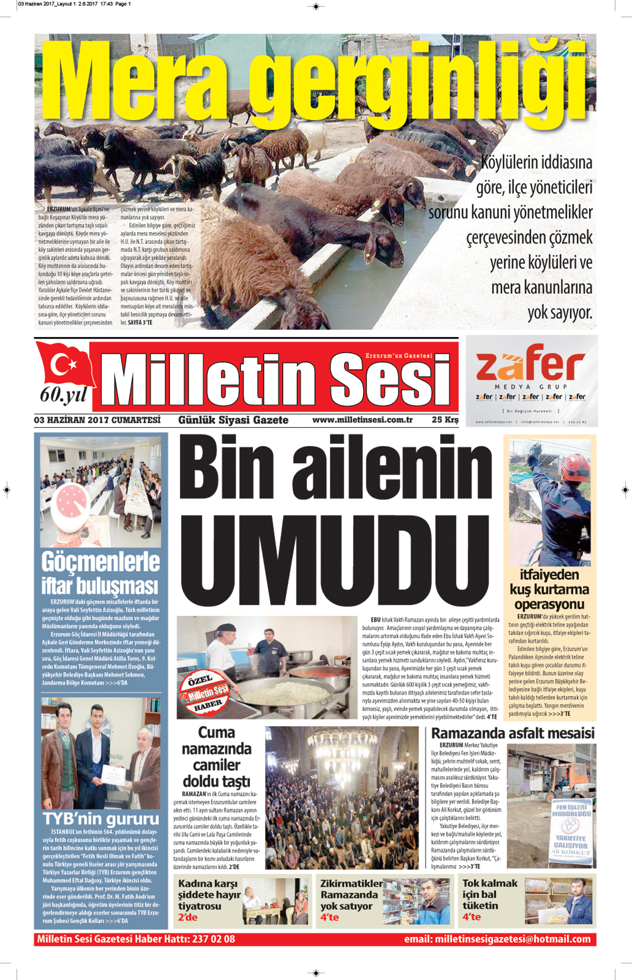 03 Haziran 2017 Cumartesi