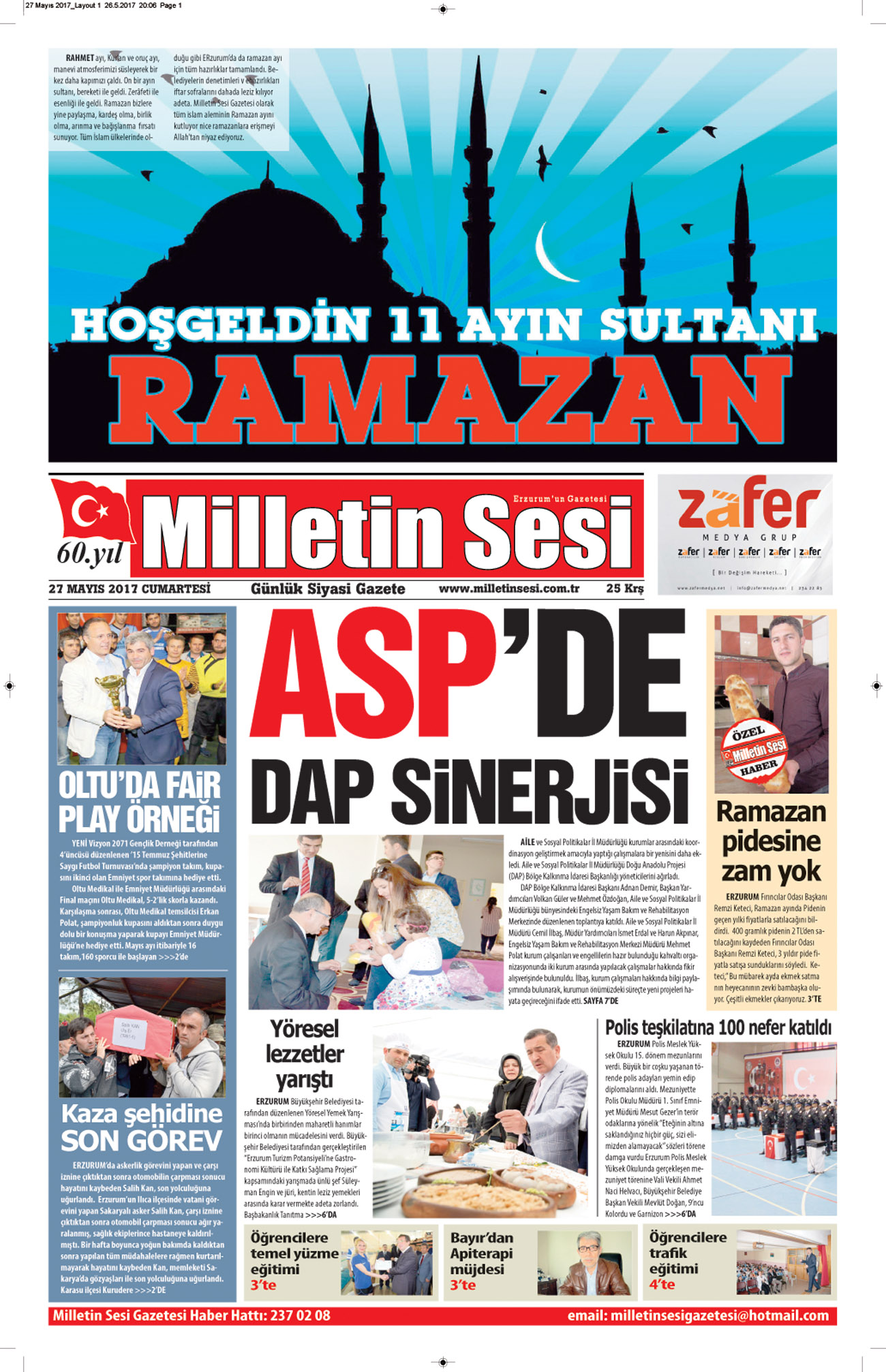 27 Mayıs 2017 Milletin Sesi Gazetesi