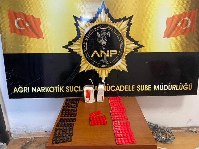 Ağrı'da 229 adet sentetik ecza ele geçirildi