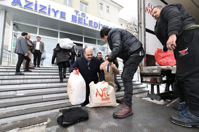 Aziziye Belediyesi’nde yardım seferberliği 