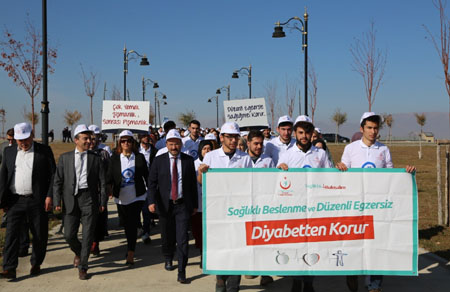 Diyabete dikkat çeken yürüyüş 
