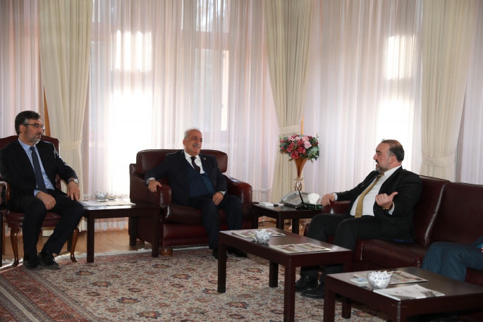 Diyanet İşleri Başkanlığı yöneticilerinden Rektör Çomaklı’ya proje teşekkürü