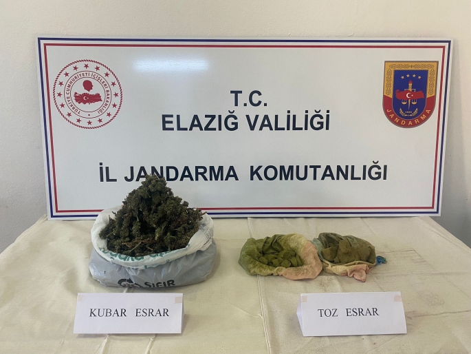 Elazığ’da 1,5 kilo esrar ele geçirildi: 2 gözaltı