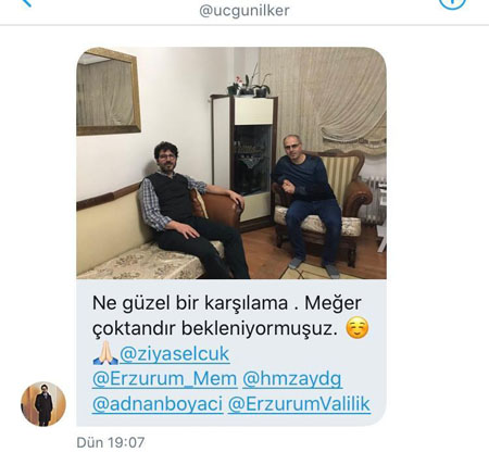 Erzurum’da veli öğretmen el ele