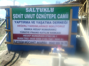 Ezan sesini duyamayan Saltuklu sakinleri, çareyi mahallelerine cami yaptırmakta buldu