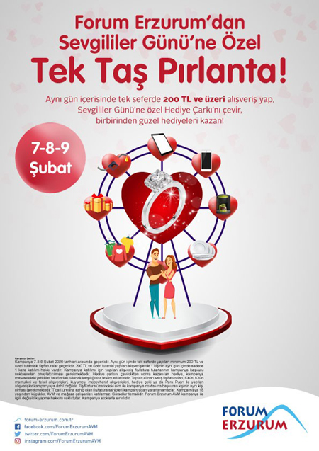 Forum Erzurum’da Sevgililer Günü sürprizleri