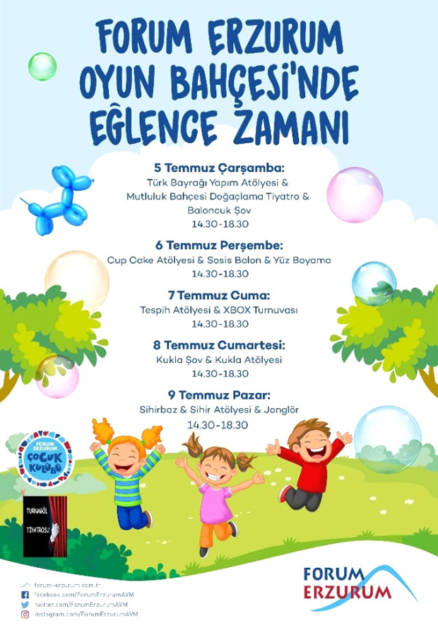Forum Erzurum’dan Oyun Bahçesi’ne davet