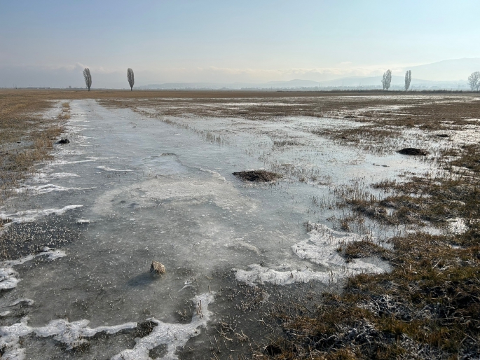 Hava sıcaklığının eksi 5’e düştüğü Erzurum buz tuttu 