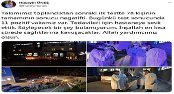 Hüseyin Üneş, “ Söyleyecek bir şey bulamıyoruz. Allah yardımcımız olsun” 