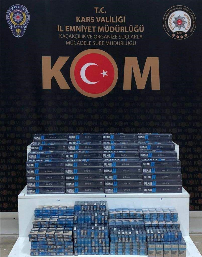 Kars’ta kaçak sigara ele geçirildi