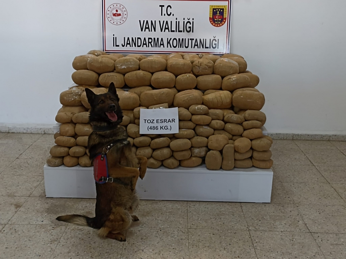 Van’da 486 kilogram toz esrar ele geçirildi